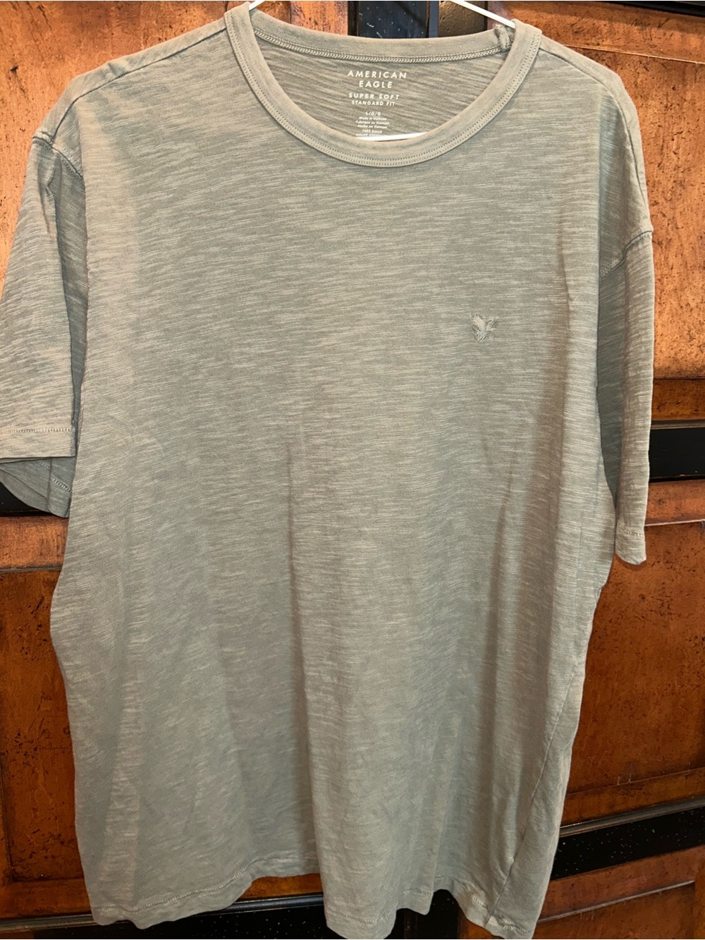 American Eagle Outfitters Men's Short-Sleeve Crewneck T-Shirt - Sage Green